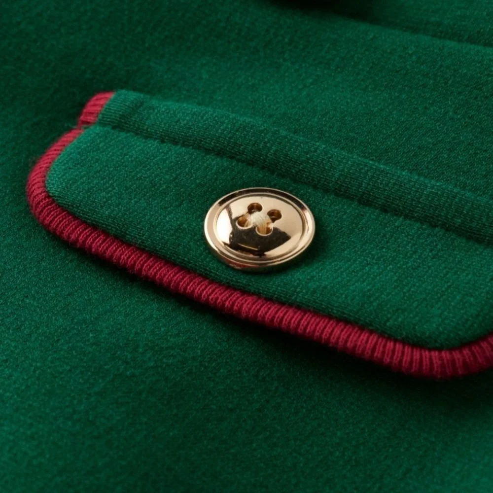Gymboree Girls Border Ponte Skort in Nutcracker Green Mini Skirt Red Trim size 6